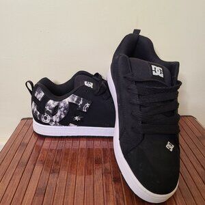 DC Shoes  Court GRAFFIK Black White Multi Skate Sneakers - Sz 15